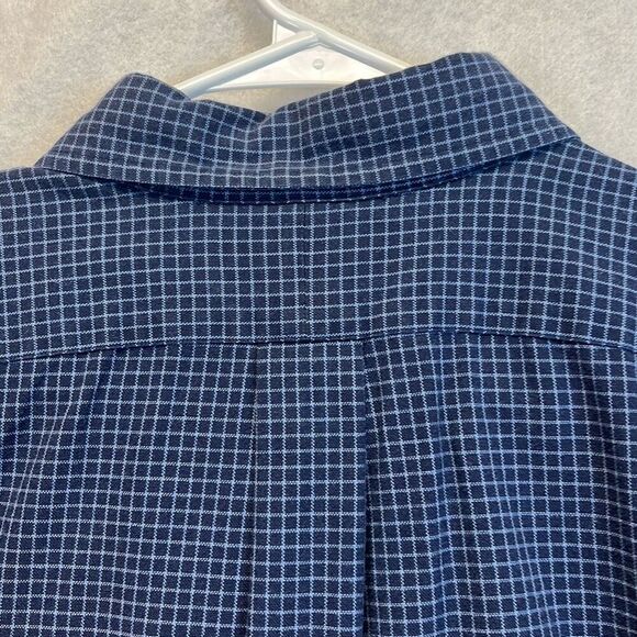 RALPH LAUREN Shirt Men's XL Blue Blake Button Down Cotton Short Sleeve Windowpan - Picture 12 of 12